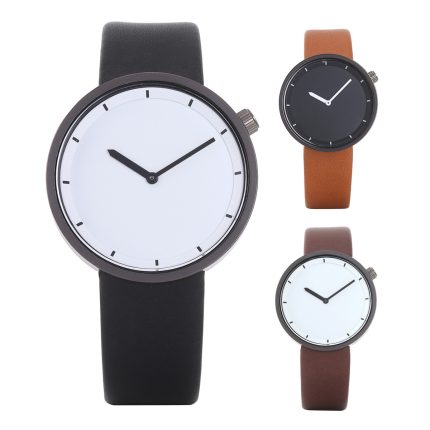 2 Years Quality Guarantee Japan Quartz Minimalist Custom Watch Production Leather No Logo Montre Circulaire