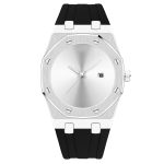 Watches Men Minimalist Niche No Logo Stainless Steel Silicone Strap Sport Watch